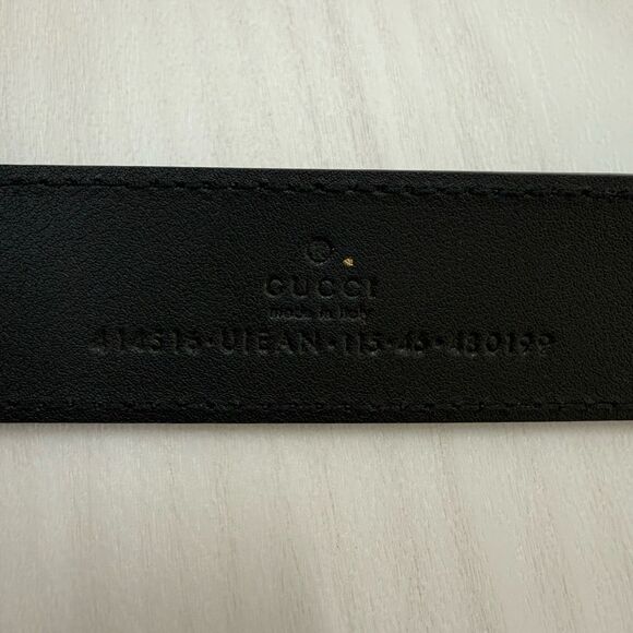 GUCCI GG SUPREME UNISEX BEE LEATHER BELT - Picture 4 of 8